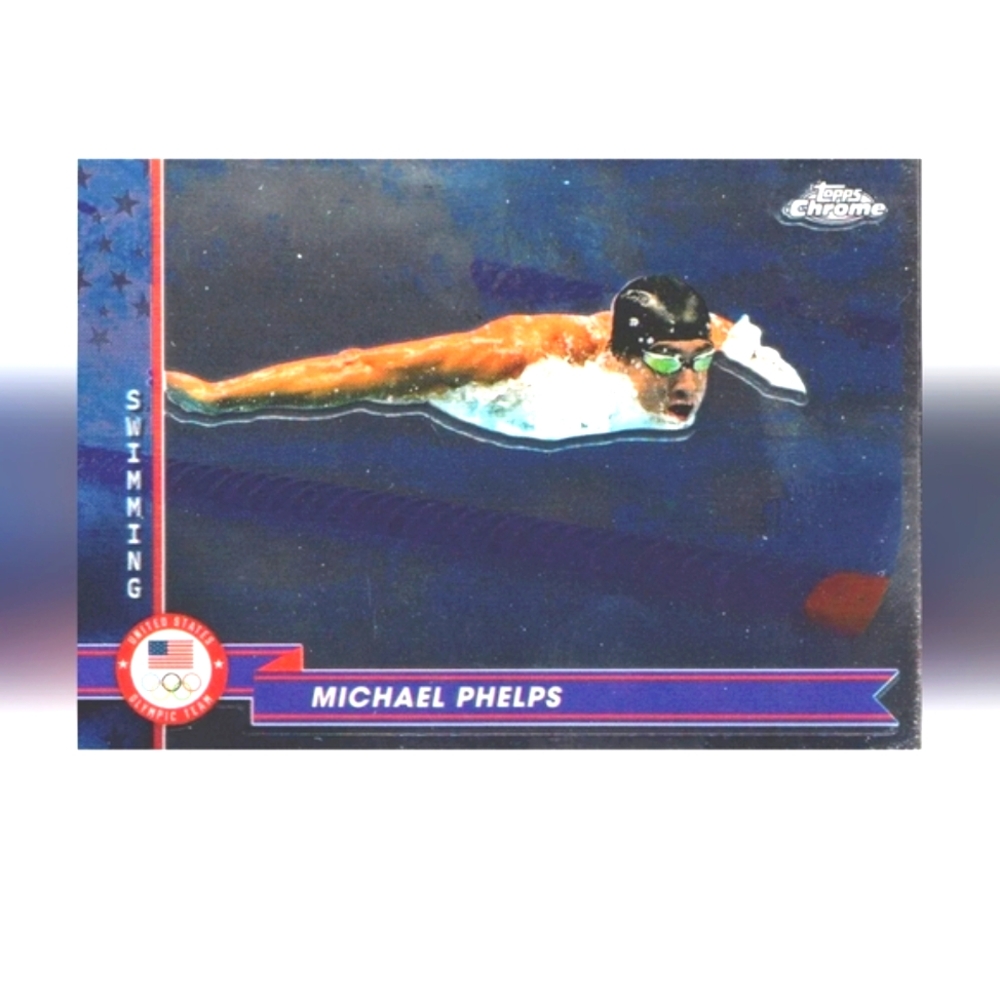 Michael Phelps  🥽 Olympic Swimming Trading Card 🔥 Gold Medalist Team USA